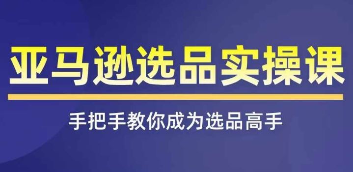 亚马逊选品实操课程，快速掌握亚马逊选品的技巧，覆盖亚马逊选品所有渠道-网创资源站