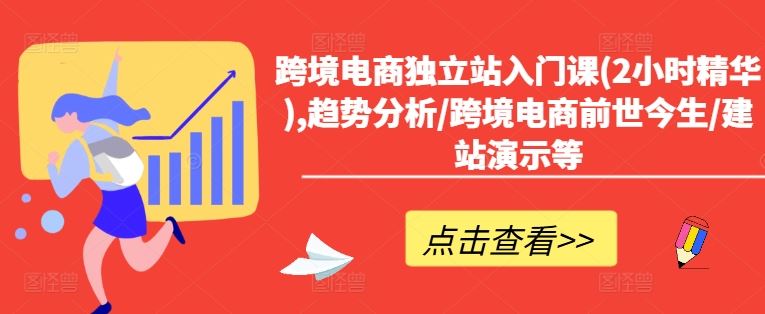 跨境电商独立站入门课(2小时精华),趋势分析/跨境电商前世今生/建站演示等-网创资源站