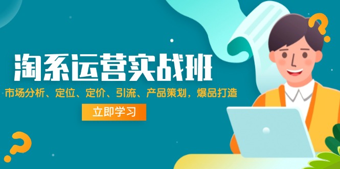 （12186期）淘系运营实战班：市场分析、定位、定价、引流、产品策划，爆品打造-网创资源站