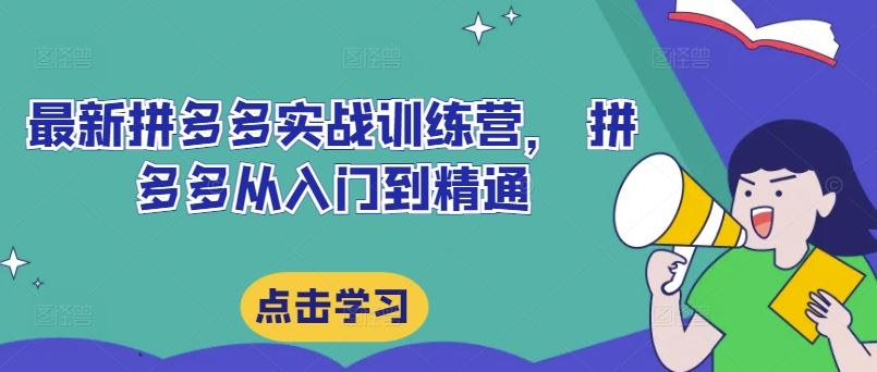 最新拼多多实战训练营， 拼多多从入门到精通-网创资源站
