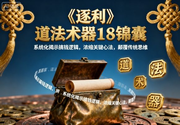 《逐利》道法术器18锦囊，系统化揭示搞钱逻辑，浓缩关键心法，颠覆传统思维-网创资源站