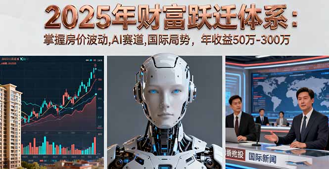 2025年财富跃迁体系：掌握房价波动,AI赛道,国际局势，年收益50万-300万-网创资源站