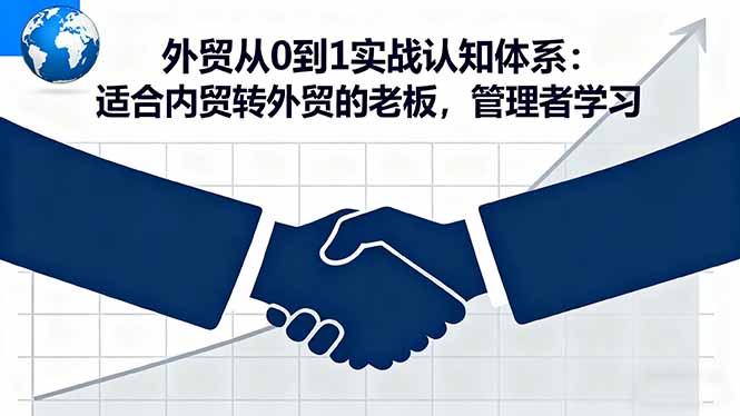 外贸从0到1实战认知体系：适合内贸转外贸的老板，管理者学习-网创资源站