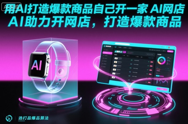 用AI打造爆款商品自己开一家AI网店，AI助力开网店，打造爆款商品-网创资源站