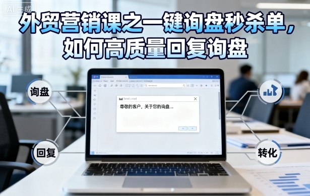 外贸营销课之一键询盘秒杀单，如何高质量回复询盘-网创资源站