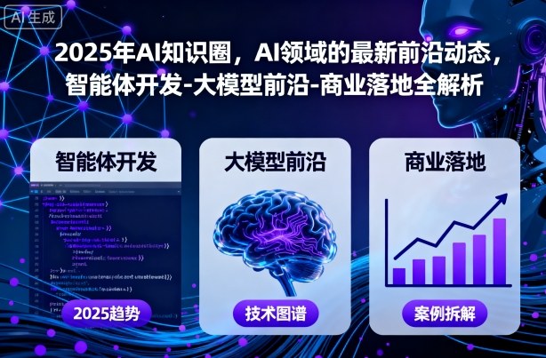 2025年AI知识圈，AI领域的最新前沿动态，智能体开发-大模型前沿-商业落地全解析-网创资源站