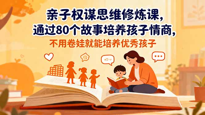 亲子权谋思维修炼课，通过80个故事培养孩子情商,不用卷娃就能培养优秀孩子-网创资源站