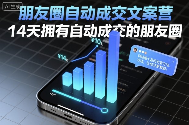 朋友圈自动成交文案营，14天拥有自动成交的朋友圈-网创资源站