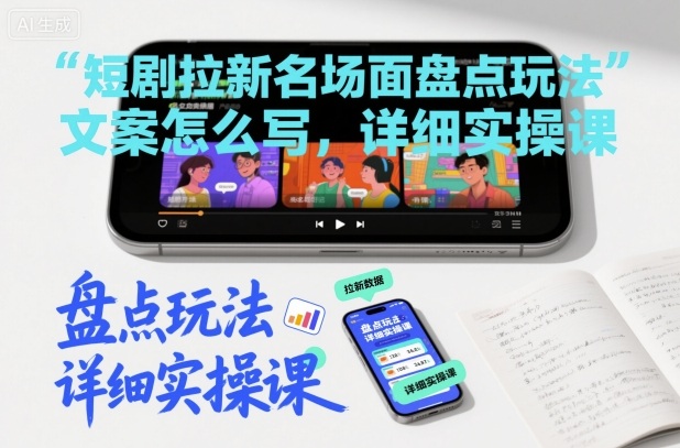 短剧拉新名场面盘点玩法文案怎么写，详细实操课-网创资源站