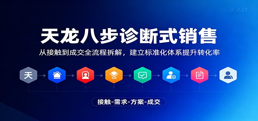 天龙八步诊断式销售，从接触到成交全流程拆解，建立标准化体系提升转化率-网创资源站