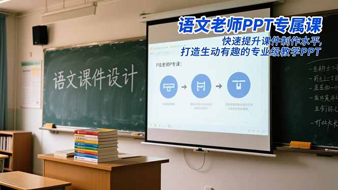 语文老师PPT专属课：快速提升课件制作水平，打造生动有趣的专业级教学PPT-网创资源站