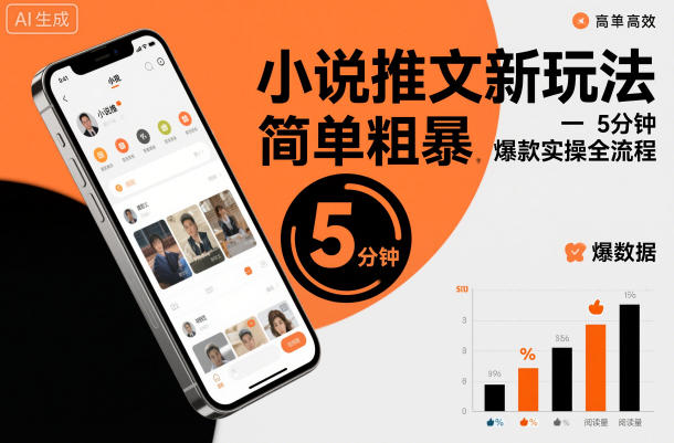 小说推文新玩法，简单粗爆，5分种一个爆款实操全流程-网创资源站