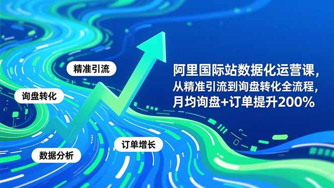 阿里国际站数据化运营课-11月，从精准引流到询盘转化全流程，月均询盘+订单提升200%-网创资源站
