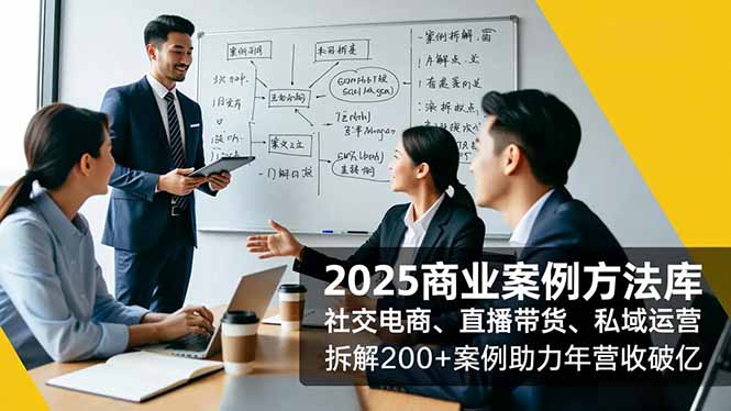 2025商业案例方法库，社交电商、直播带货、私域运营，拆解200+案例助力年营收破亿-网创资源站