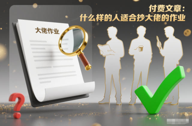付费文章：什么样的人适合抄大佬的作业？-网创资源站