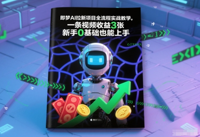 即梦AI拉新项目全流程实战教学，一条视频收益3张，新手0基础也能上手-网创资源站