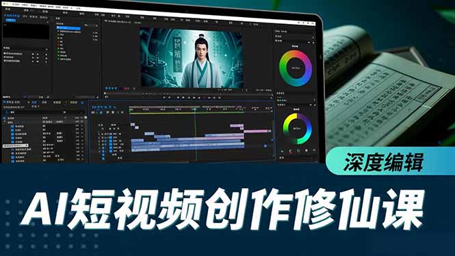 AI短视频创作修仙课，从炼气到金仙、爆款复刻、深度编辑，掌握全栈AI能力-网创资源站