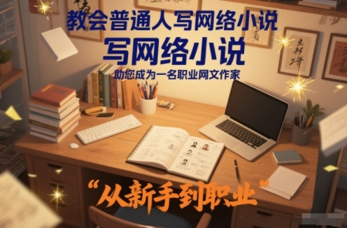 教会普通人写网络小说，助您成为一名职业网文作家-网创资源站