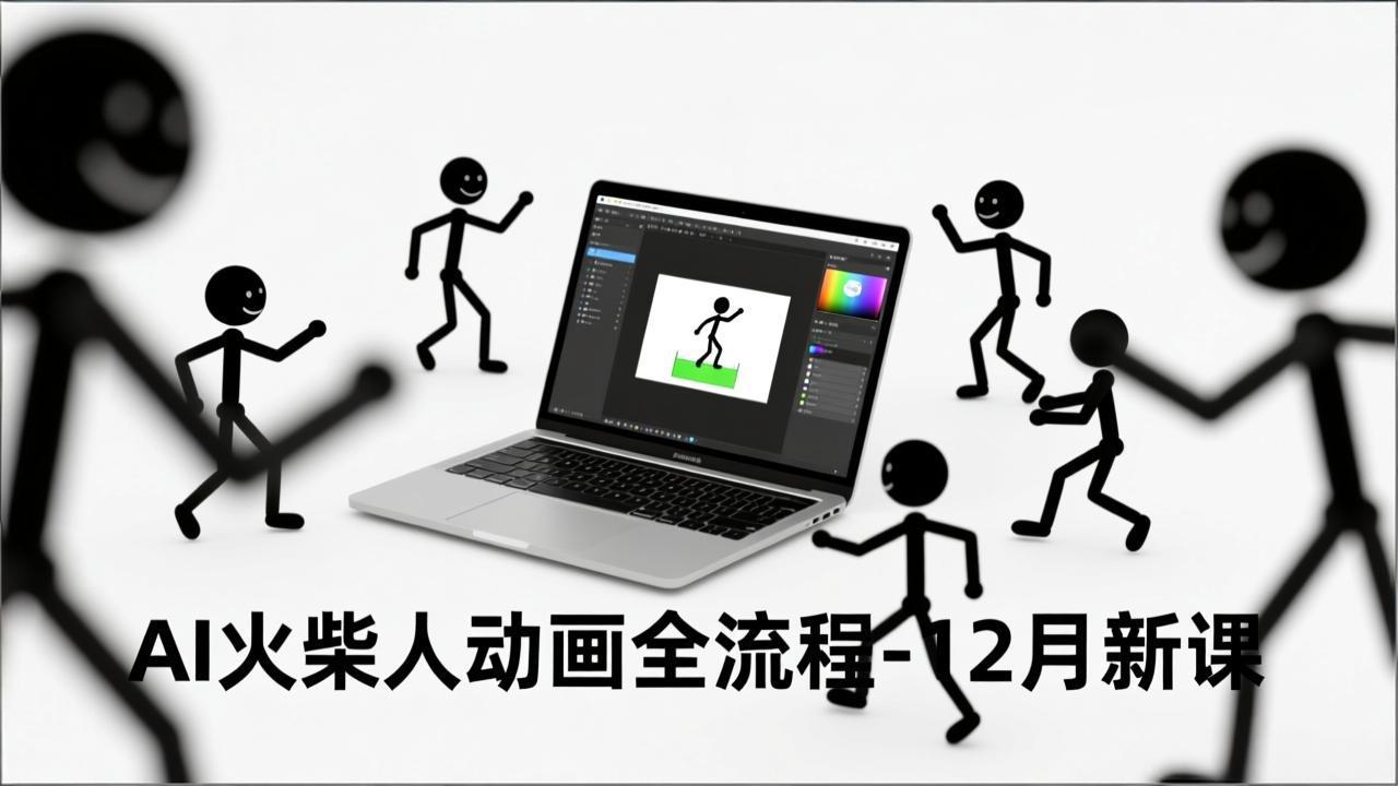 AI火柴人动画全流程-12月新课，文案生成、声音克隆、视频剪辑，零基础快速产出动画-网创资源站