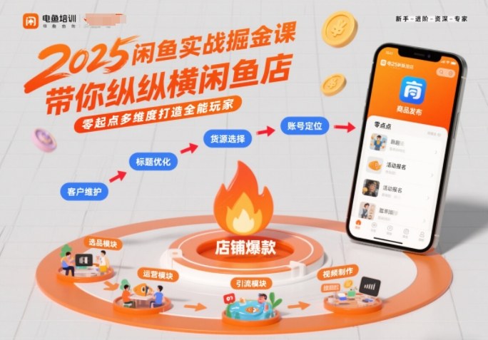 2025闲鱼实战掘金课，带你纵横闲鱼店，零起点多维度打造全能玩家-网创资源站