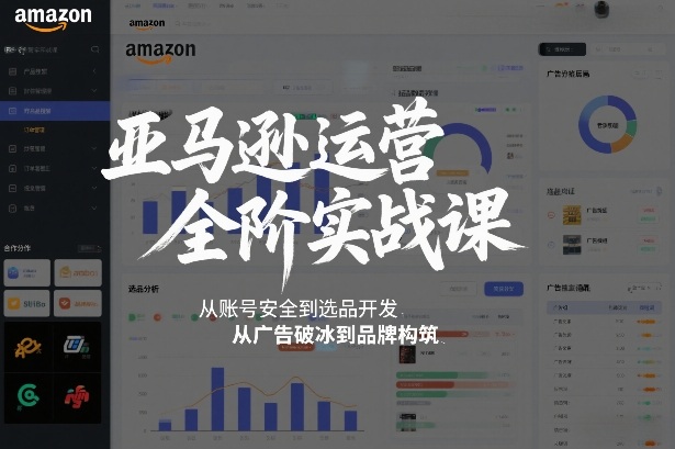 亚马逊运营全阶实战课，从账号安全到选品开发，从广告破冰到品牌构筑(更新2026)-网创资源站