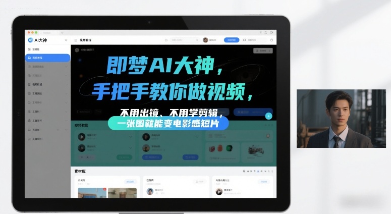 即梦AI大神手把手教你做视频，不用出镜、不用学剪辑，一张图就能变电影感短片-网创资源站