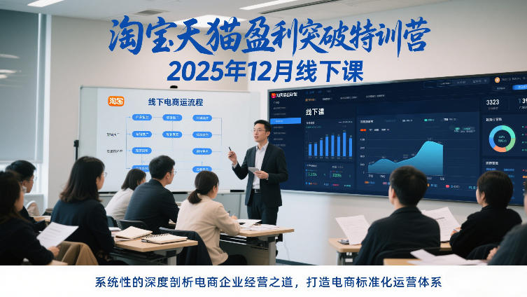淘宝天猫盈利突破特训营25年12月线下课，系统性的深度剖析电商企业经营之道，打造电商标准化运营体系-网创资源站
