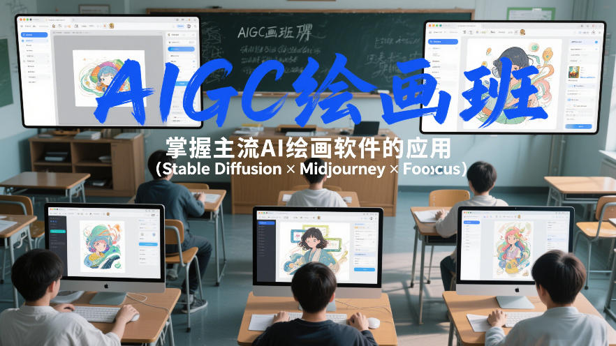 AIGC绘画班，掌握主流Ai绘画软件的应用(Stable Diffusion x Midjourney x Fooocus)-网创资源站