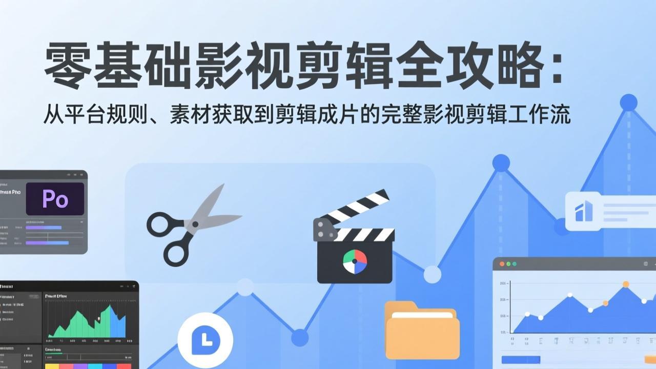 零基础影视剪辑全攻略：从平台规则、素材获取到剪辑成片的完整影视剪辑工作流-网创资源站