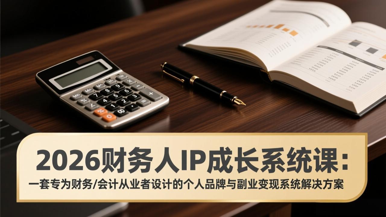 2026财务人IP成长系统课：一套专为财务/会计从业者设计的个人品牌与副业变现系统解决方案-网创资源站