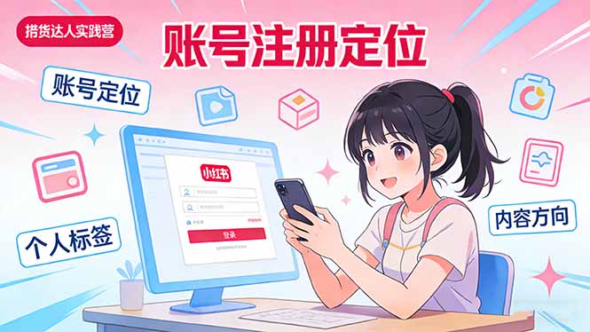小红书带货达人实战营：账号注册定位、内容创作、选品策略、带货技巧、流量运营等-网创资源站