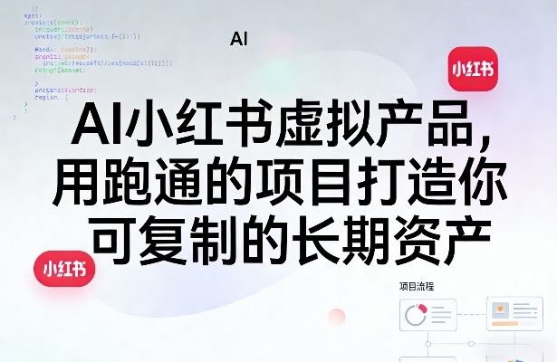 AI小红书虚拟产品，用跑通的项目打造你可复制的长期资产-网创资源站