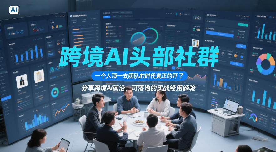 跨境AI头部社群，一个人顶一支团队的时代真正的开始了，分享跨境AI前沿，可落地的实战经验(更新3月)-网创资源站