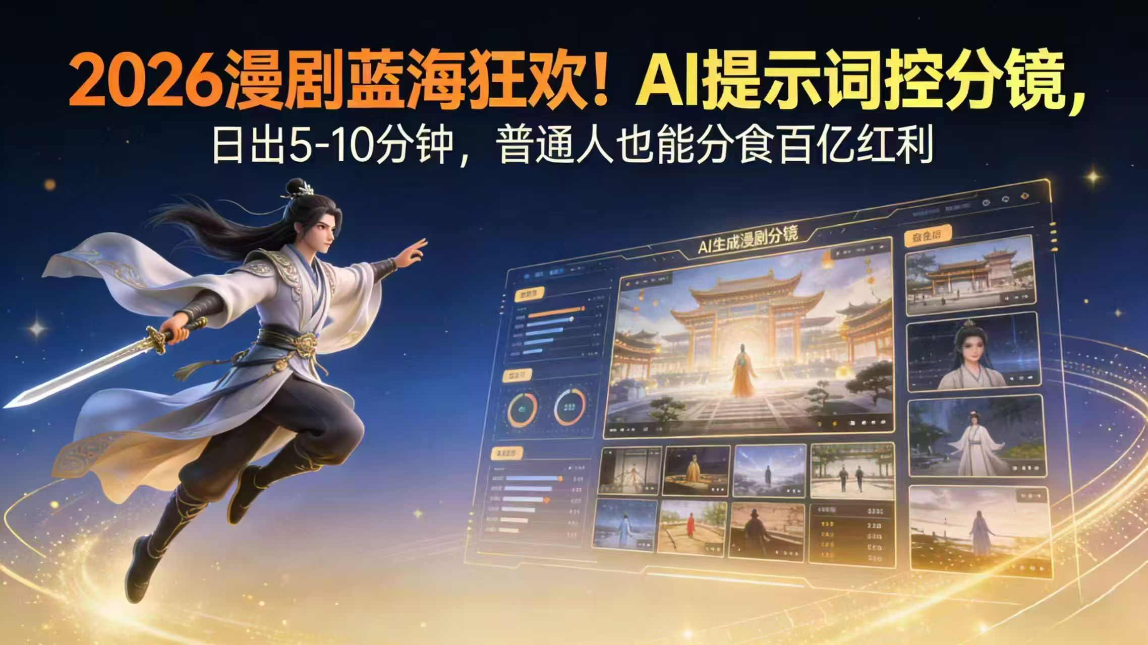 2026漫剧红利实锤！ AI 提示词控分镜， 普通人也能轻松月入过万-网创资源站