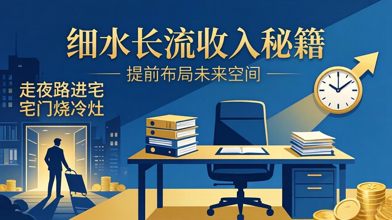 某付费文章：细水长流收入秘籍：走夜路进宅门烧冷灶，提前布局未来空间-网创资源站