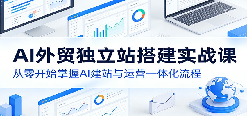 AI外贸独立站搭建实战课：从零开始掌握AI建站与运营一体化流程-网创资源站