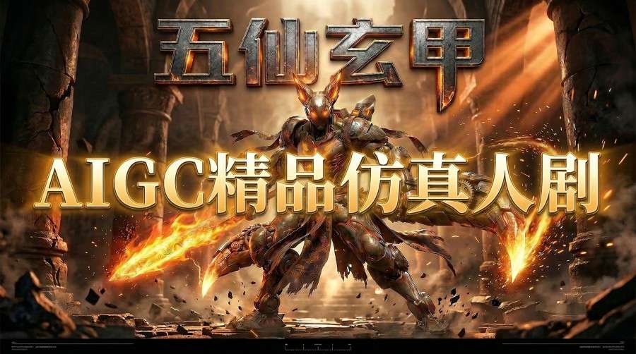 AIGC精品仿真人短剧教学，以五仙玄甲风为例展示保姆级实操教学-网创资源站