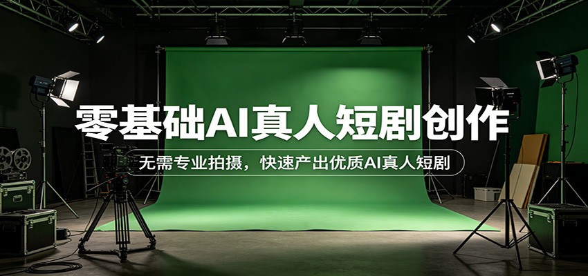 零基础AI真人短剧创作：无需专业拍摄，快速产出优质AI真人短剧-网创资源站