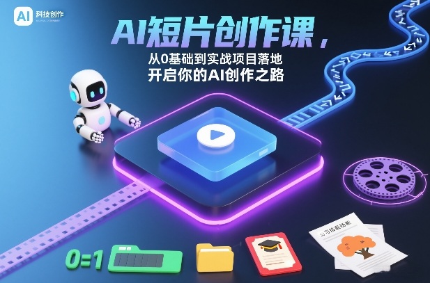 AI短片创作课，从0基础到实战项目落地，开启你的AI创作之路(更新0411)-网创资源站