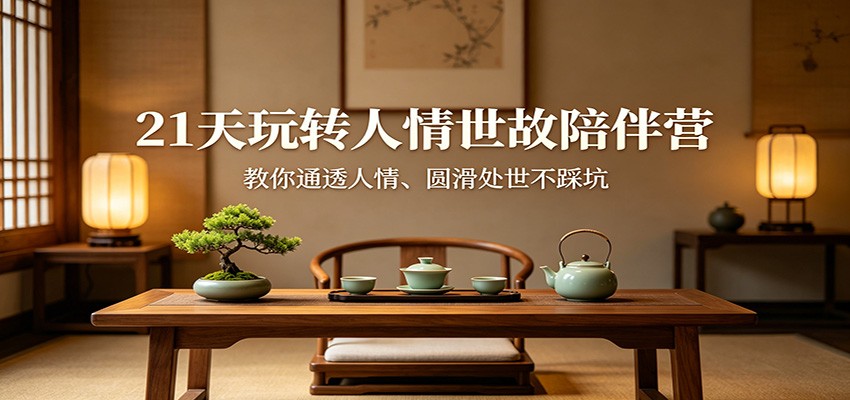 21天玩转人情世故陪伴营:教你通透人情、圆滑处世不踩坑-网创资源站