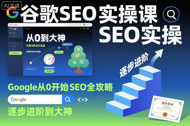 谷歌SEO实操课，Google从0开始SEO全攻略，逐步进阶到大神(更新26年)-网创资源站