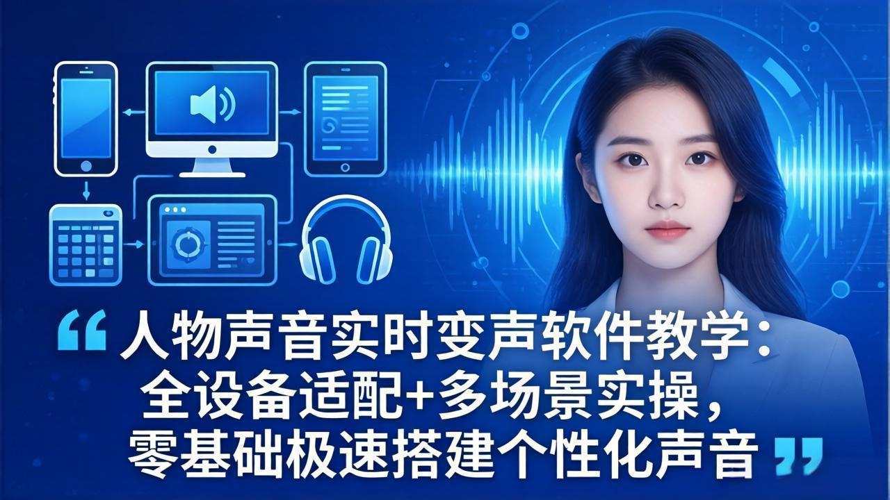 人物声音实时变声软件教学：全设备适配+多场景实操，零基础极速搭建个性化声音-网创资源站