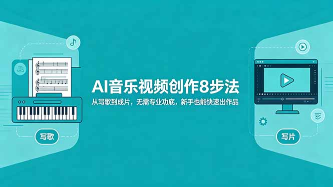 AI音乐视频创作8步法：从写歌到成片，无需专业功底，新手也能快速出作品-网创资源站