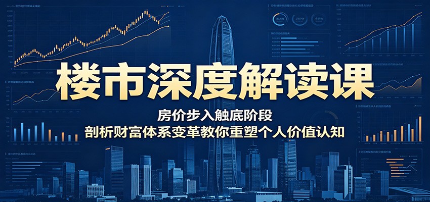 楼市深度解读课：房价步入触底阶段，剖析财富体系变革教你重塑个人价值认知-网创资源站
