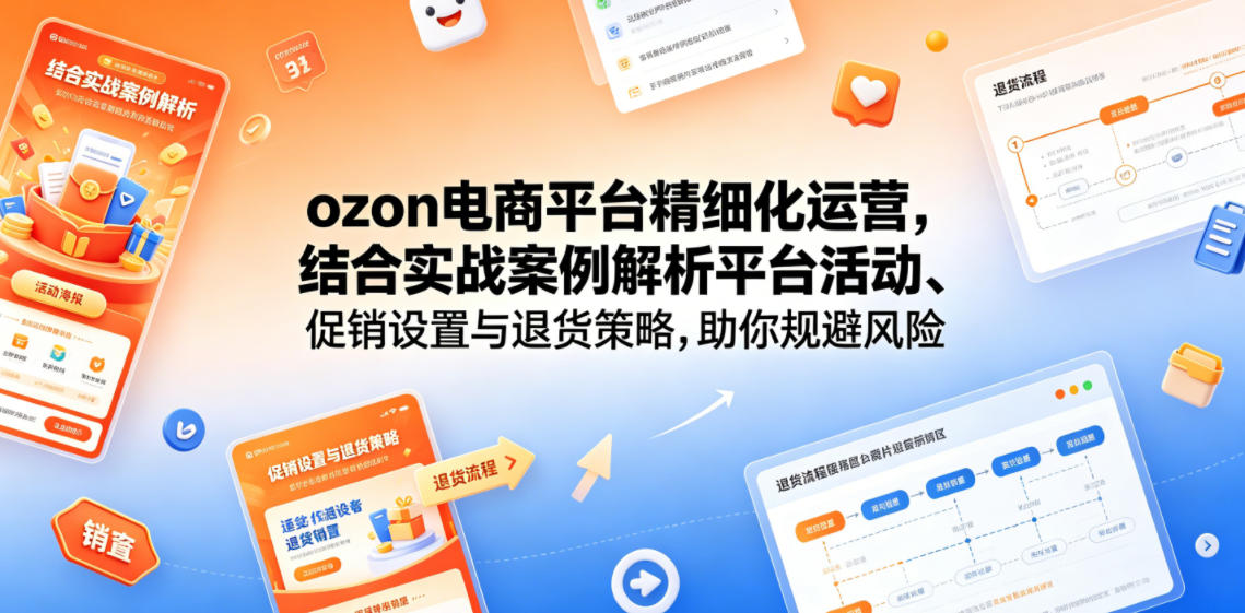 ozon电商平台精细化运营，结合实战案例解析平台活动、促销设置与退货策略，助你规避风险、提升销量-网创资源站