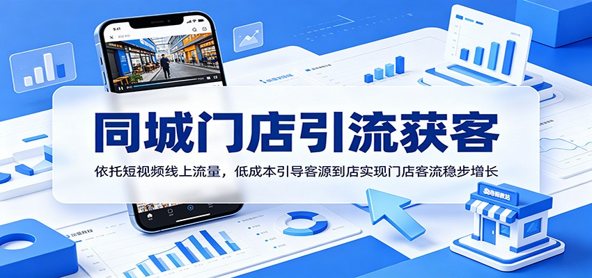 同城门店引流获客：依托短视频线上流量，低成本引导客源到店实现门店客流稳步增长-网创资源站