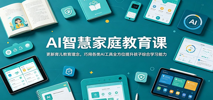 AI智慧家庭教育课：更新育儿教育理念，巧用各类AI工具全方位提升孩子综合学习能力-网创资源站
