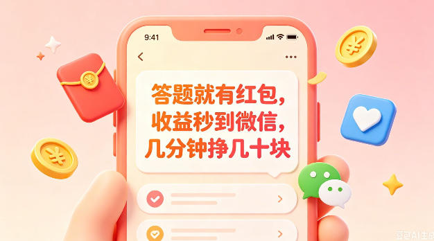 答题就有红包，收益秒到微信，几分钟挣几十块，学生党上班族宝妈都可以玩【揭秘】-网创资源站