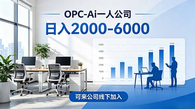2026创业新风口—OPC一人公司模式震撼首发！日收益2000-6000+，项目绿色长久，安全稳健，合…-网创资源站