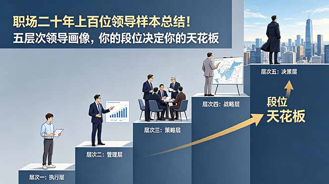 付费文章：职场二十年上百位领导样本总结！五层次领导画像，你的段位决定你的天花板-网创资源站